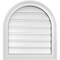 Ekena Millwork Round Top Surface Mount PVC Gable Vent: Functional, w/ 2"W x 1-1/2"P Brickmould Frame, 20"W x 22"H GVPRT20X2202SF - alternate 1